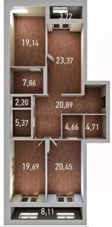 3-к кв. Татарстан, Казань проезд Юнуса Ахметзянова, 3А (141.2 м) - Фото 1