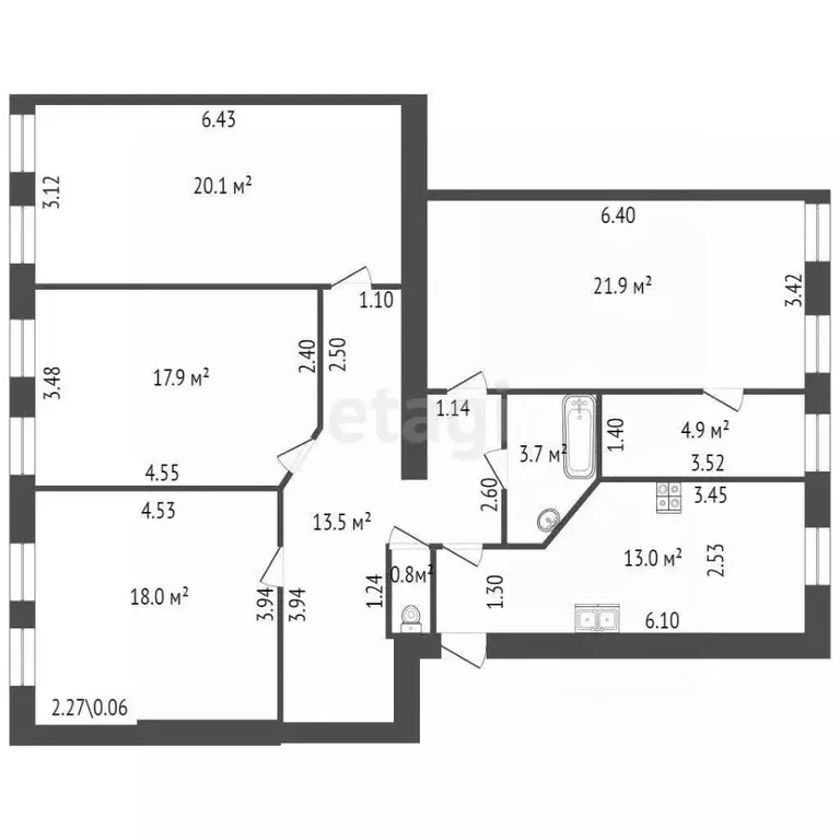 Комната Санкт-Петербург Нарвский просп., 24/2 (22.0 м) - Фото 1