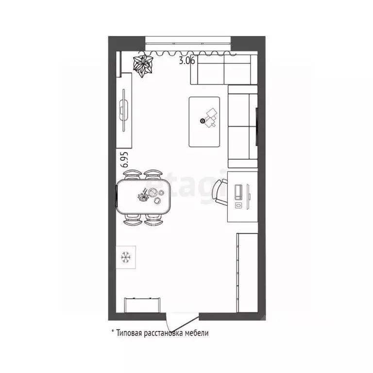 Комната Тюменская область, Тюмень Тульская ул., 11 (18.0 м) - Фото 2