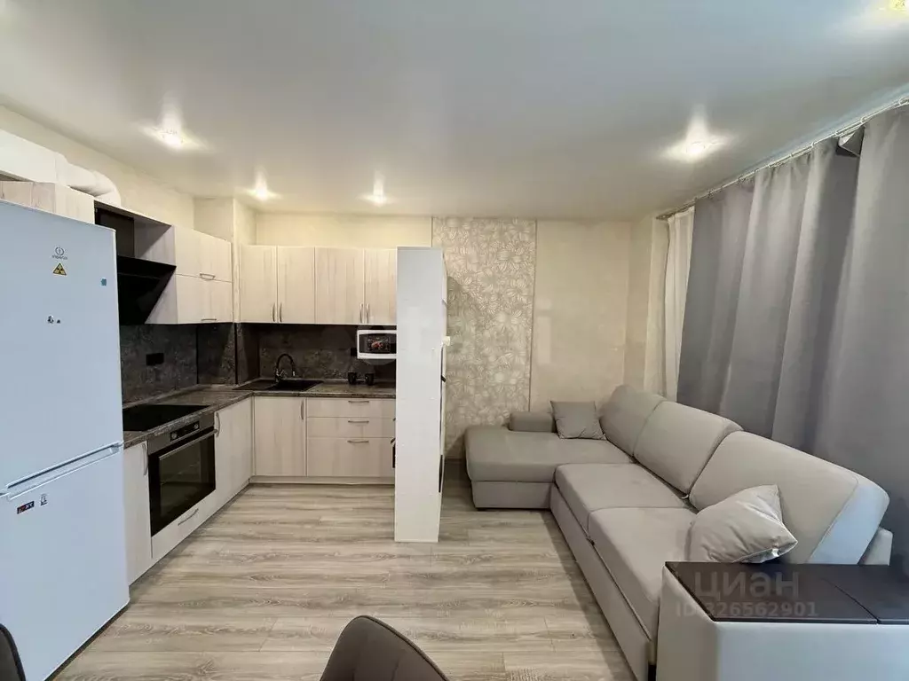 Студия Тюменская область, Тюмень ул. Федюнинского, 64к2 (30.0 м) - Фото 2