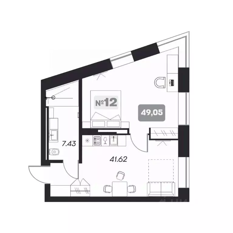 2-к кв. Новосибирская область, Новосибирск пл. Карла Маркса (49.05 м) - Фото 0