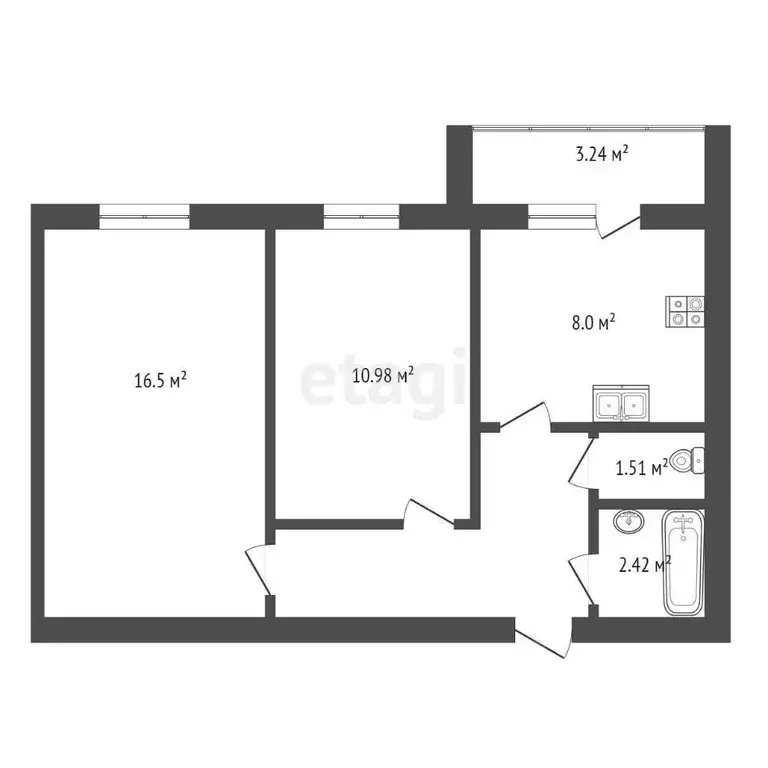 2-к кв. Марий Эл, Йошкар-Ола ул. Кирова, 25 (50.15 м) - Фото 1