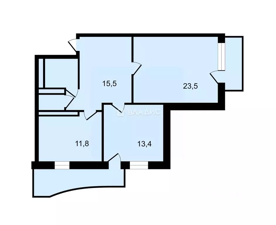 2-к кв. Липецкая область, Липецк просп. Победы, 103 (69.1 м) - Фото 1