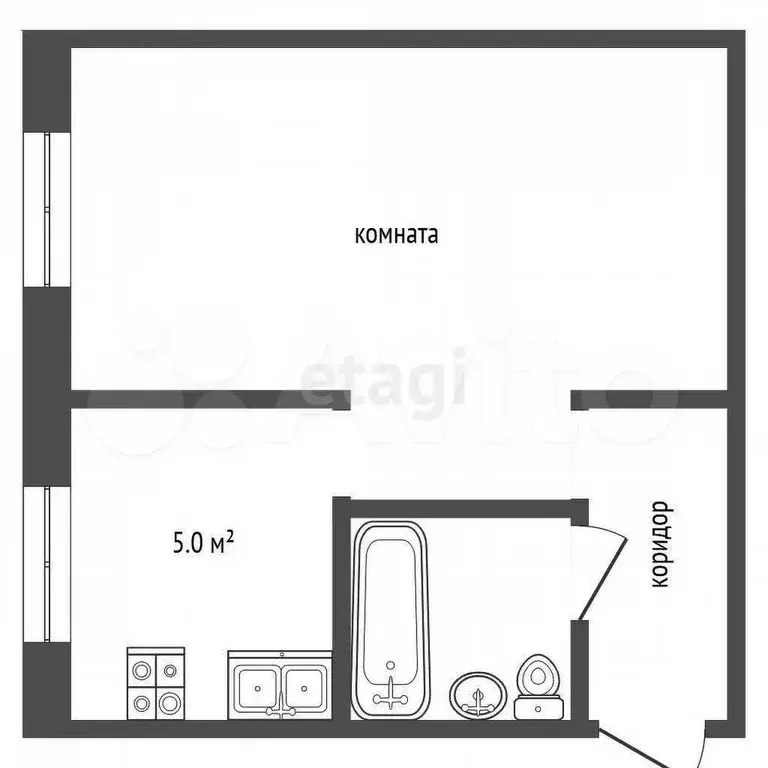 1-к. квартира, 31,8 м, 3/4 эт. - Фото 0