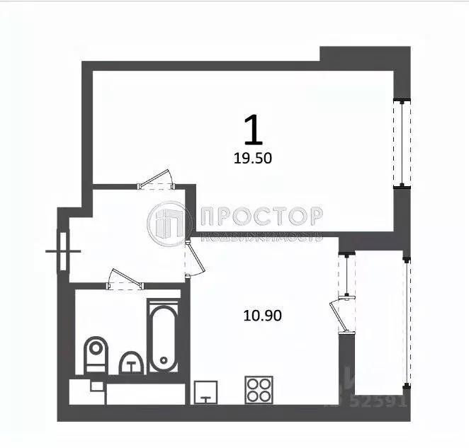 1-к кв. Москва Кусковская ул., 12/1 (39.6 м) - Фото 2