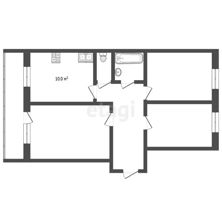 3-комнатная квартира: Муром, улица Артёма, 40 (59.5 м) - Фото 0