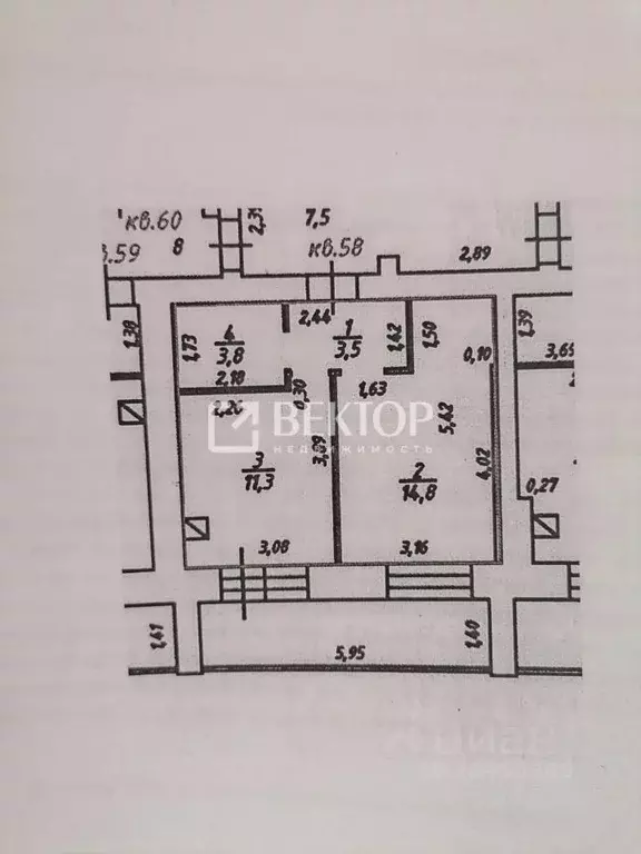 1-к кв. Костромская область, Кострома Самоковская ул., 2А (41.7 м) - Фото 2