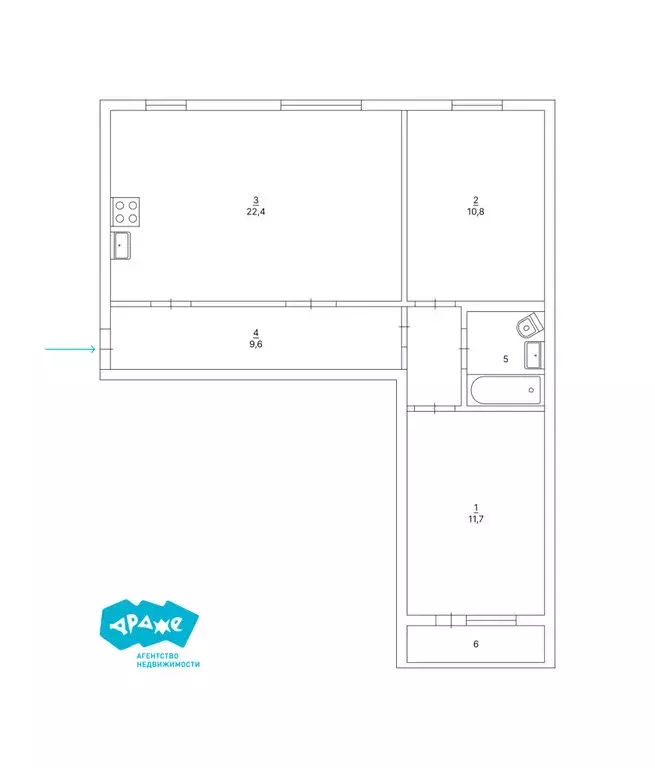 3-комнатная квартира: Екатеринбург, улица Фрунзе, 60 (57.6 м) - Фото 1