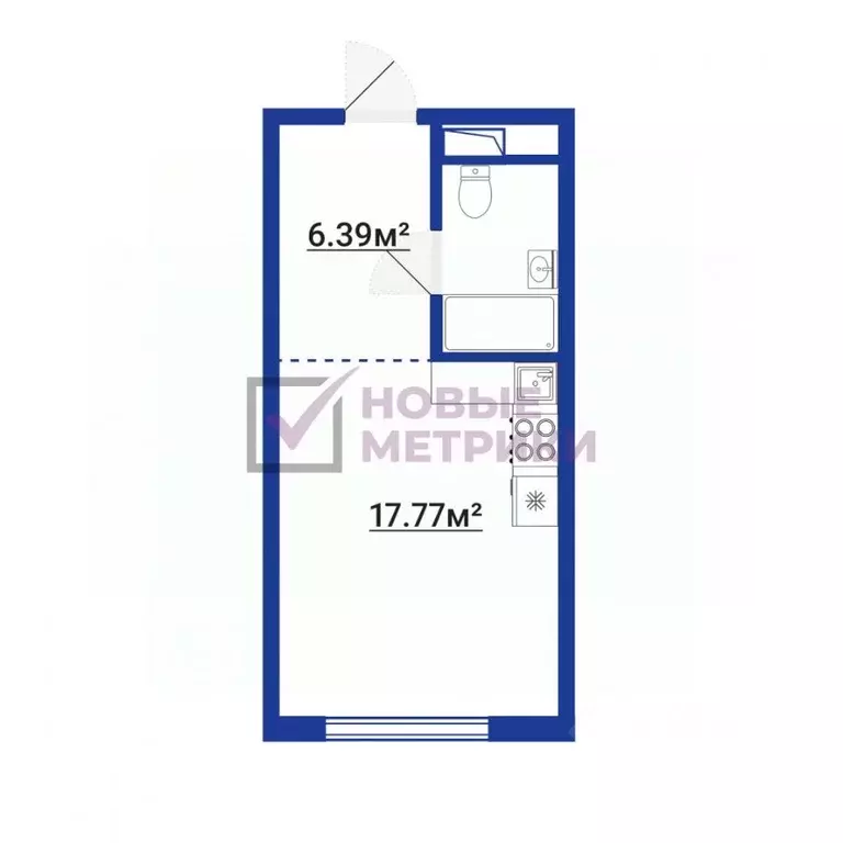 1-к кв. Санкт-Петербург просп. Энергетиков, 8к2 (27.2 м) - Фото 2