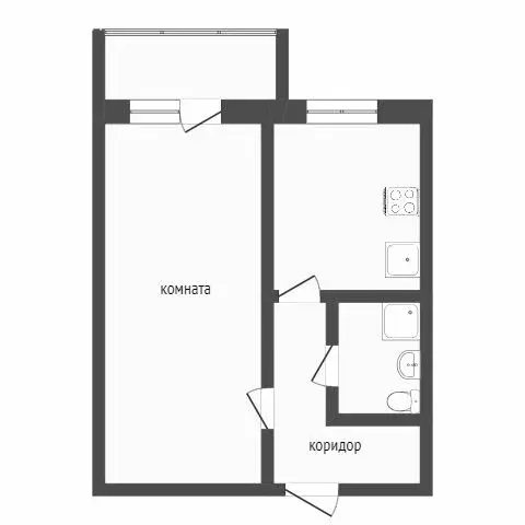 1-комнатная квартира: Улан-Удэ, улица Шумяцкого, 12А (38.5 м) - Фото 1