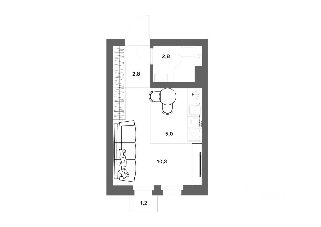 Студия Ленинградская область, Всеволожский район, д. Новое Девяткино ... - Фото 1