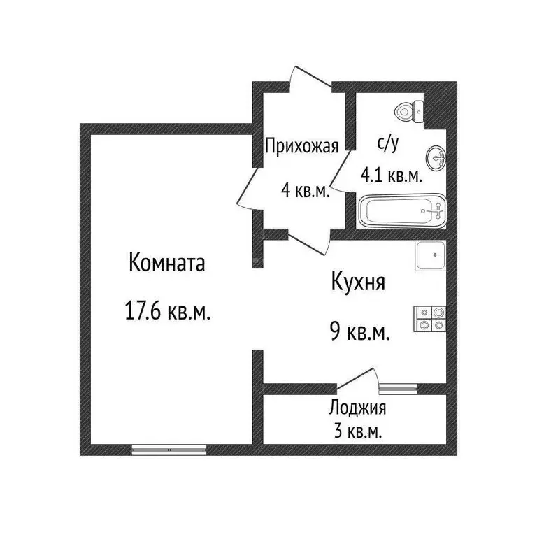 1-комнатная квартира: Краснодар, Питерская улица, 40к5 (34.7 м) - Фото 0