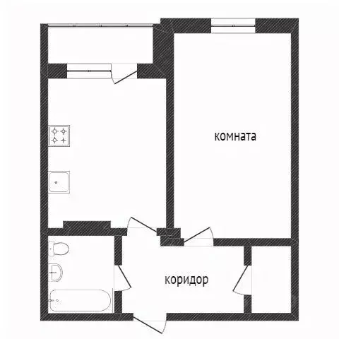 1-к кв. Воронежская область, Воронеж Цимлянская ул., 17 (31.0 м) - Фото 1