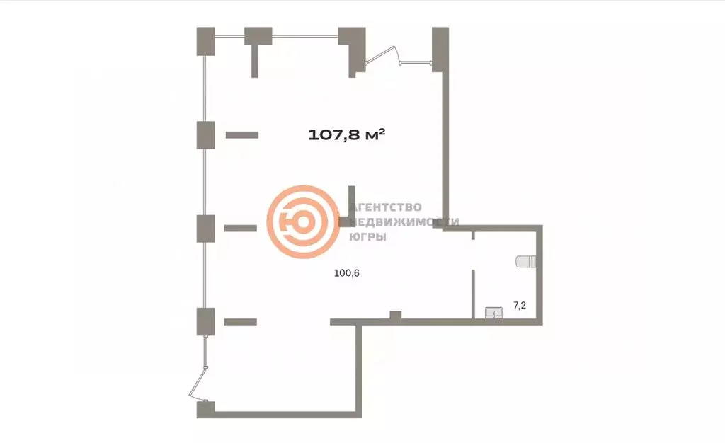 Помещение свободного назначения (107.8 м) - Фото 1