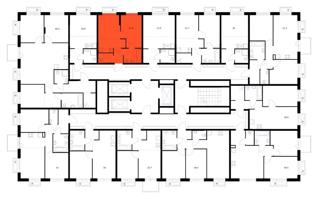 1-к кв. Приморский край, Владивосток Снежный парк жилой комплекс (31.5 ... - Фото 2