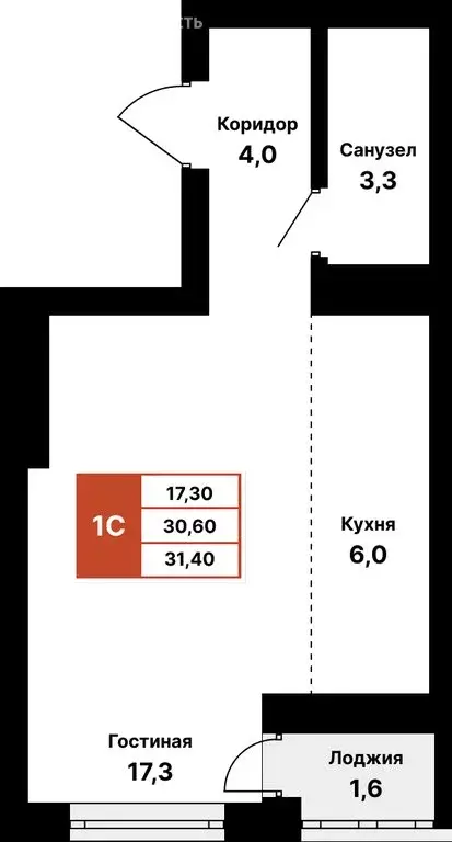 Квартира-студия: Республика Башкортостан, Уфа, Природная улица, 28/1 ... - Фото 0