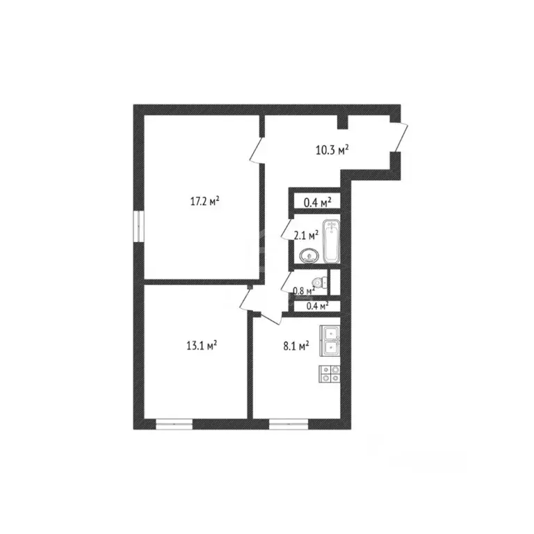 2-к кв. Санкт-Петербург Пулковская ул., 9К1 (52.8 м) - Фото 1