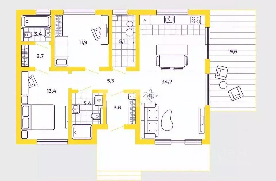 Коттедж в Свердловская область, Сысертский муниципальный округ, пос. ... - Фото 1