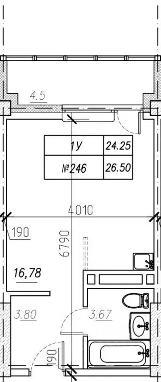 1-к кв. Приморский край, Владивосток ул. Нейбута, 135блок-ск4 (26.5 м) - Фото 1
