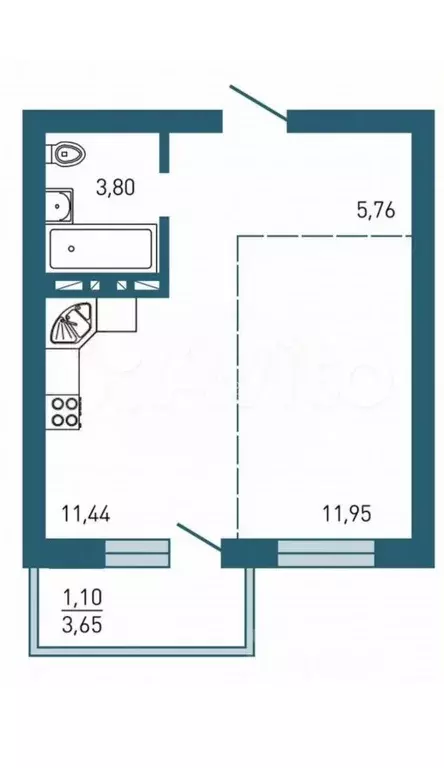 Студия Ханты-Мансийский АО, Ханты-Мансийск ул. Гагарина, 150 (34.3 м) - Фото 2