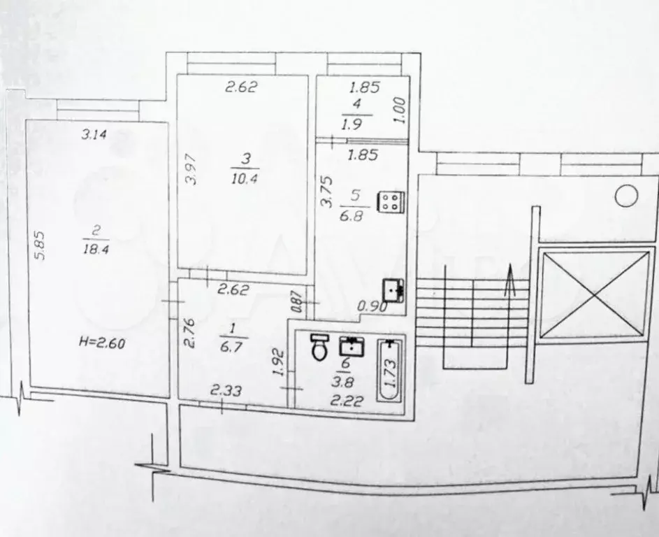 2-к. квартира, 48 м, 7/9 эт. - Фото 0