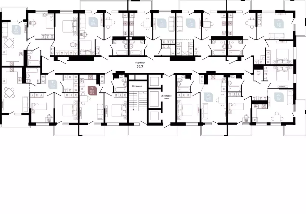 2-к кв. Краснодарский край, Краснодар ул. Конгрессная, 43 (69.0 м) - Фото 2