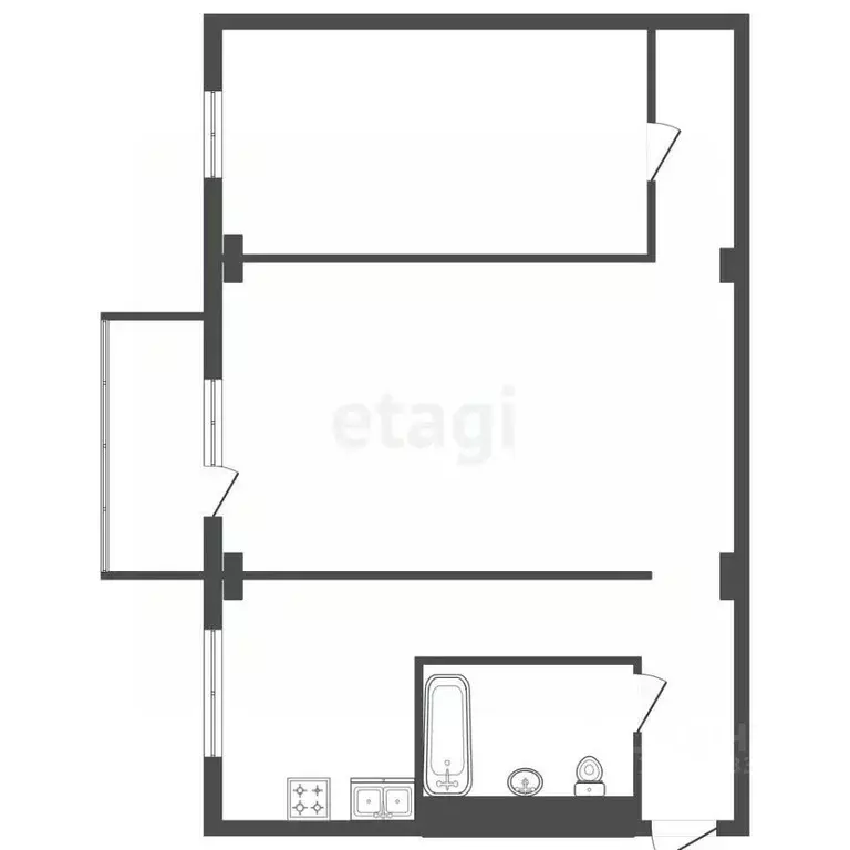 2-к кв. Санкт-Петербург ул. Софьи Ковалевской, 15К1 (44.9 м) - Фото 2