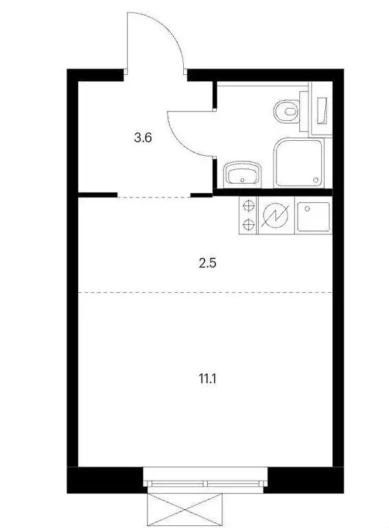 1-комнатная квартира: Москва, Кольская улица, 8к2 (23 м) - Фото 1