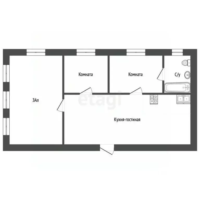 Дом в Московская область, Воскресенск Рабочая ул., 72/14 (60 м) - Фото 1