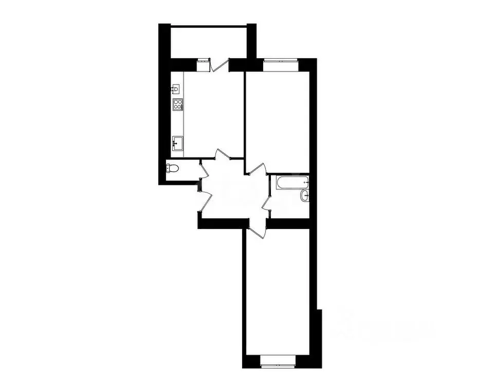 2-к кв. Костромская область, Кострома Малышково мкр, ул. Суслова, 4Б ... - Фото 2
