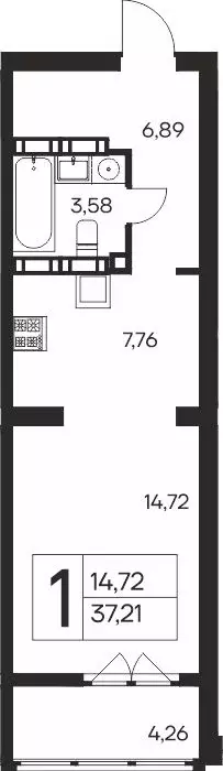 1-к кв. Крым, Ялта 10-й мкр,  (37.21 м) - Фото 0