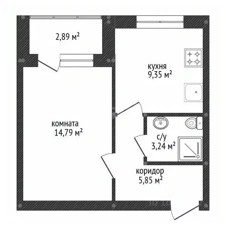 1-к кв. Башкортостан, Уфа ул. Академика Курчатова, 65/8 (33.3 м) - Фото 1