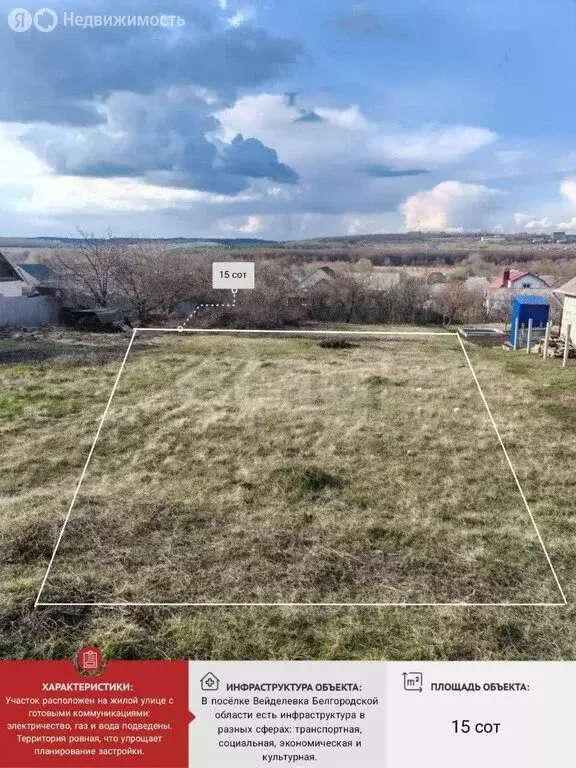 Участок в Белгородская область, рабочий посёлок Вейделевка, ... - Фото 1