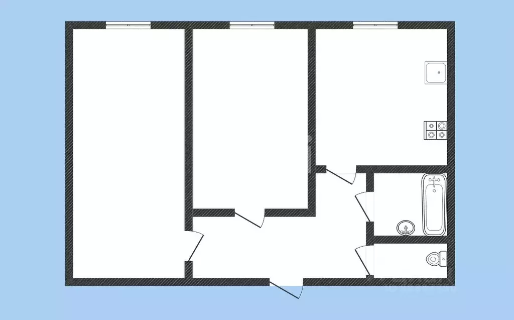 2-к кв. Карачаево-Черкесия, Черкесск ул. Гутякулова, 38 (55.4 м) - Фото 2