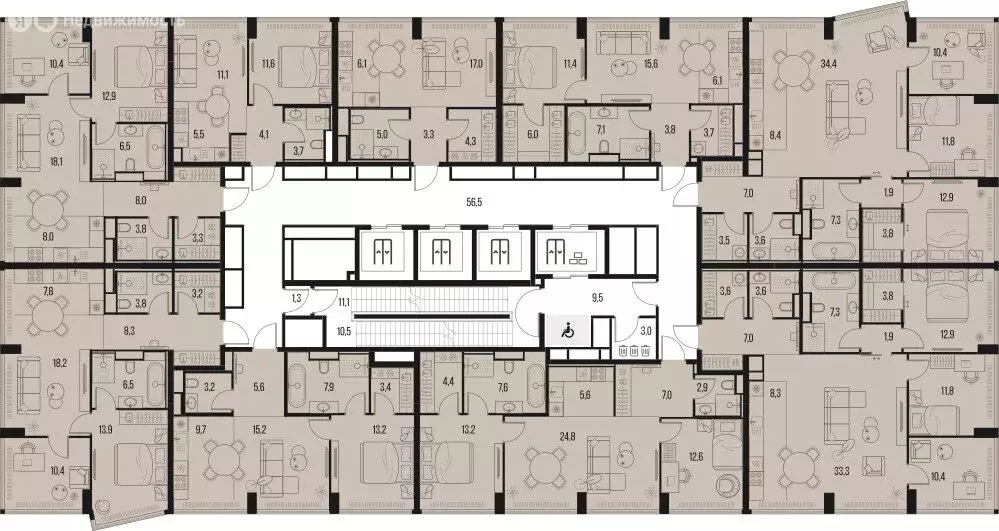 2-комнатная квартира: Москва, Летниковская улица, 11к1 (53.7 м) - Фото 1