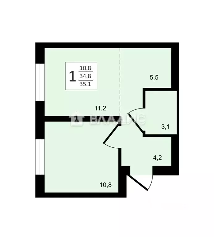 1-к кв. Москва Тагильская ул., 6/5 (35.8 м) - Фото 1
