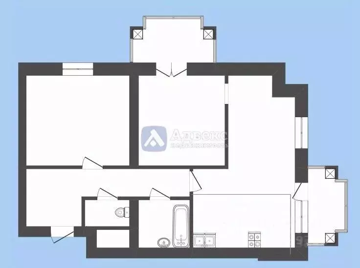 2-к кв. Тюменская область, Тюмень Восточный мкр, ул. Моторостроителей ... - Фото 2