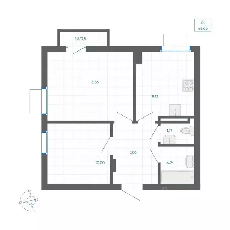 2-к кв. Челябинская область, Челябинский городской округ, пос. ... - Фото 1