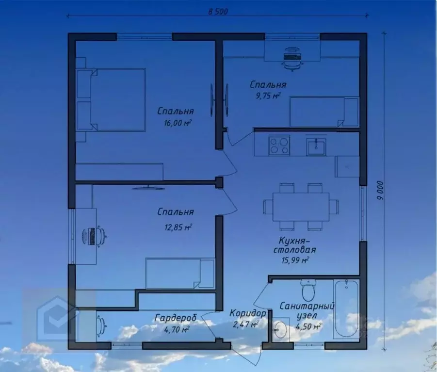 Дом в Севастополь уч6 (90 м) - Фото 1