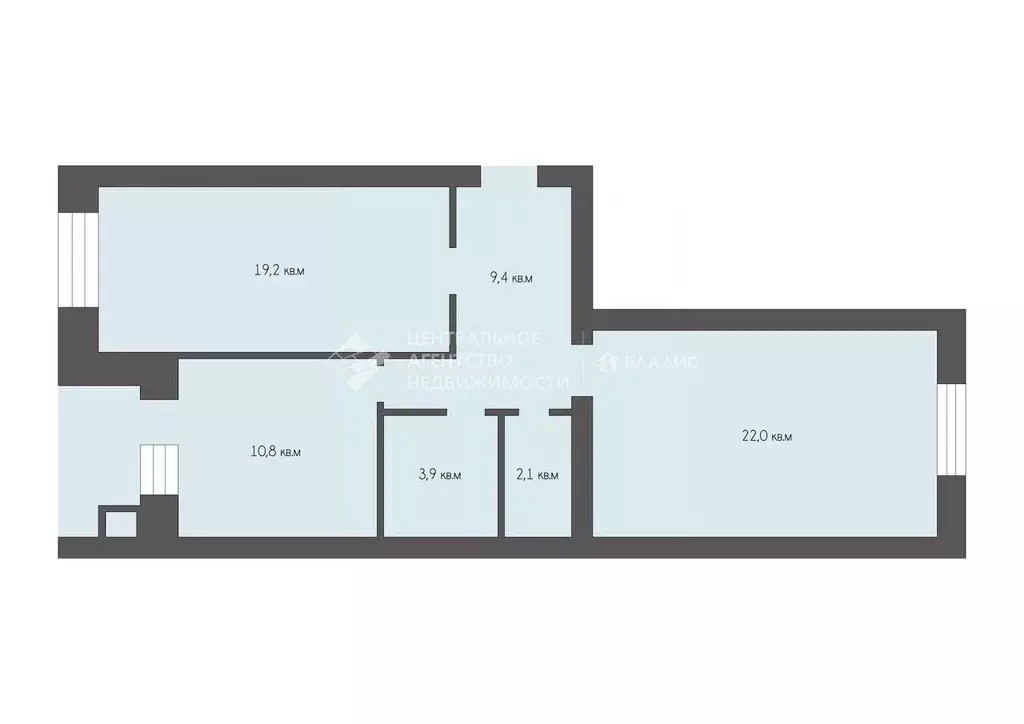 2-к кв. Рязанская область, Рязань Телевизионная ул., 11 (67.4 м) - Фото 1