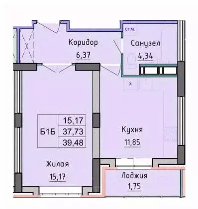 1-к кв. Ярославская область, Ярославль просп. Фрунзе, 56Д (39.48 м) - Фото 2