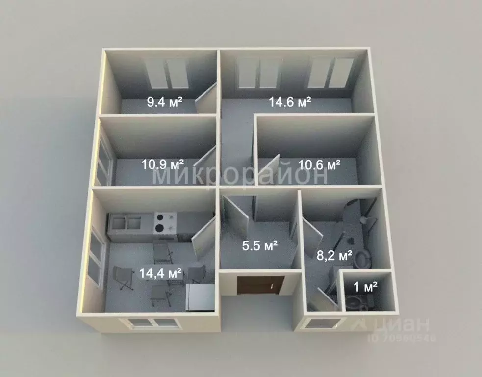 Дом в Крым, Джанкойский район, Рощинское с/пос, с. Ближнегородское ул. ... - Фото 2