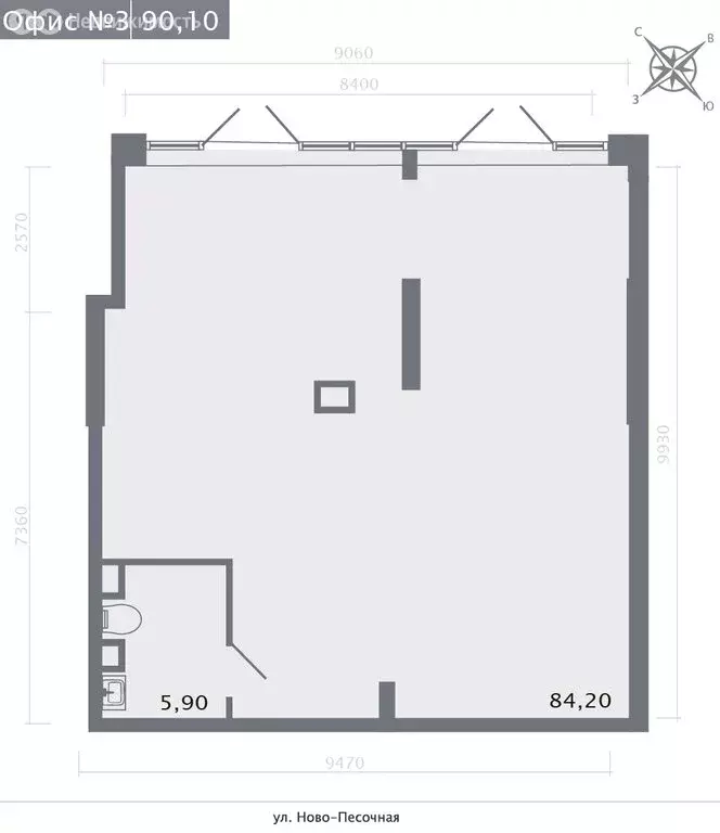 Офис (90.1 м) - Фото 2