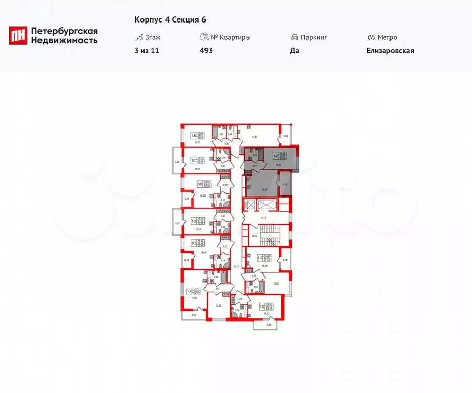 1-к. квартира, 35,6 м, 3/11 эт. - Фото 1