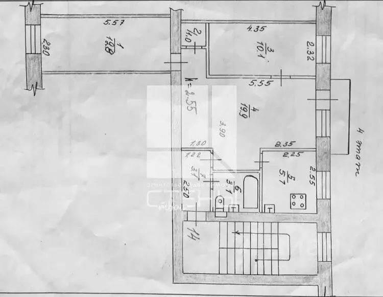3-к кв. Амурская область, Благовещенск ул. Ленина, 9 (55.7 м) - Фото 2