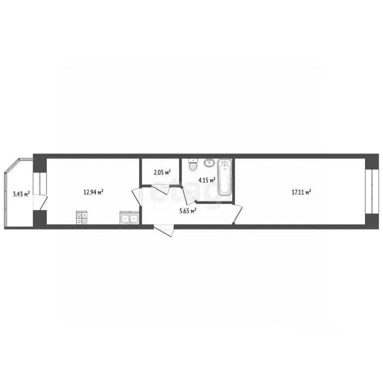 1-к кв. Ярославская область, Ярославль Реактивный проезд, 6 (42.1 м) - Фото 0