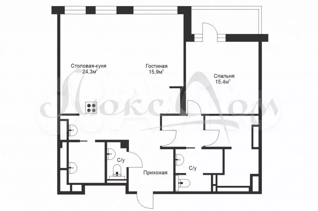 2-к. квартира, 96 м, 6/7 эт. - Фото 0