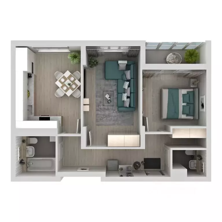 2-к кв. Самарская область, Самара Южное ш., 13 (59.85 м) - Фото 1