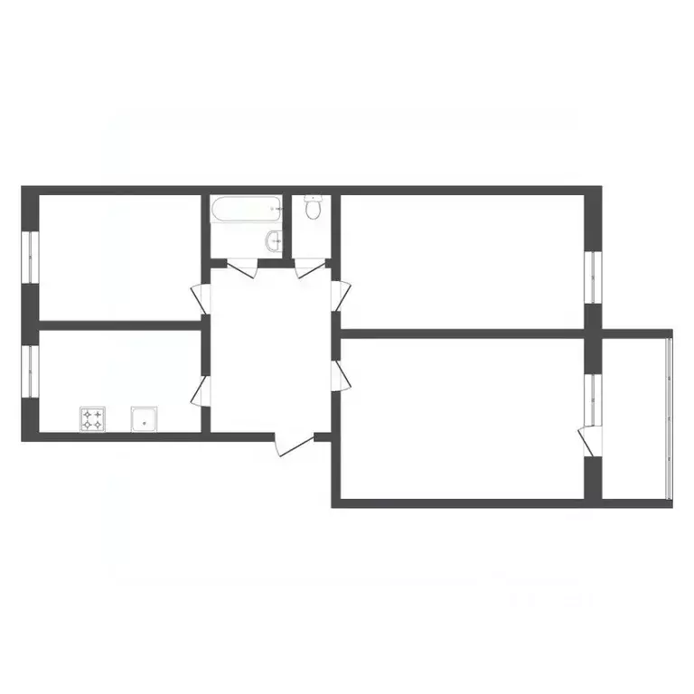3-к кв. Тюменская область, Тюмень Институтская ул., 6 (57.6 м) - Фото 2