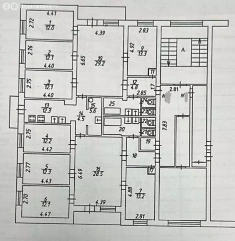1к в 9-комнатной квартире ( м) - Фото 2